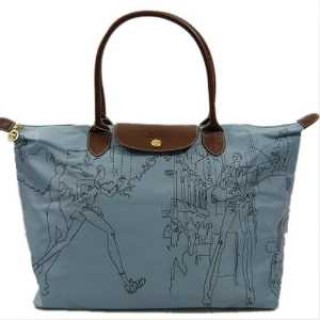 Sacs A Main Magasin Longchamp Paris pas cher en lignes Pliage Broderie Gris